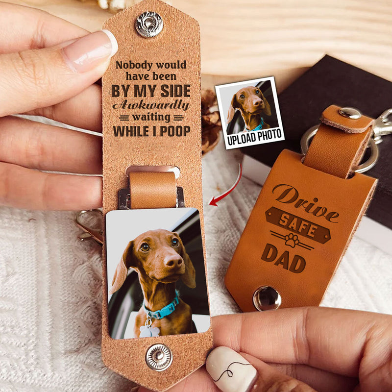 Have Been By My Side - Personalized Leather Photo Keychain