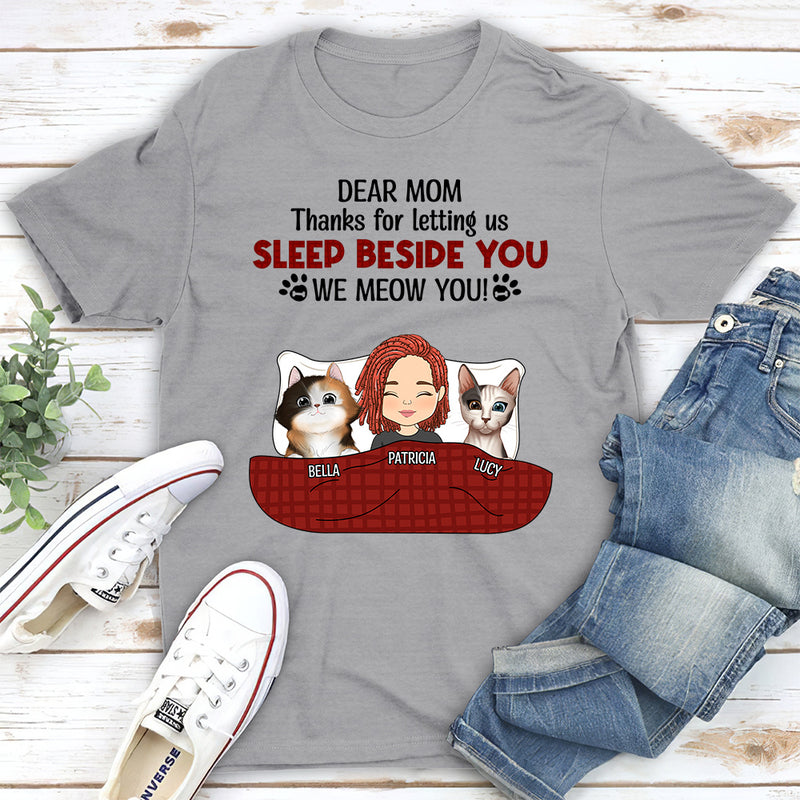 Sleeping Beside You - Personalized Custom Unisex T-shirt