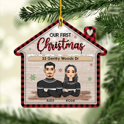 Christmas At Our Home - Personalized Custom 1-layered Wood Ornament