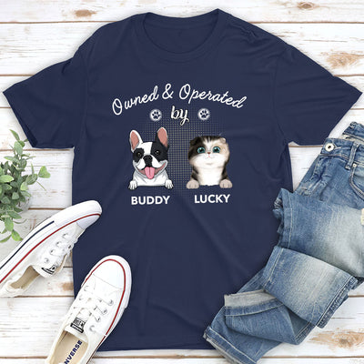 Operated By Pet - Personalized Custom Unisex T-shirt