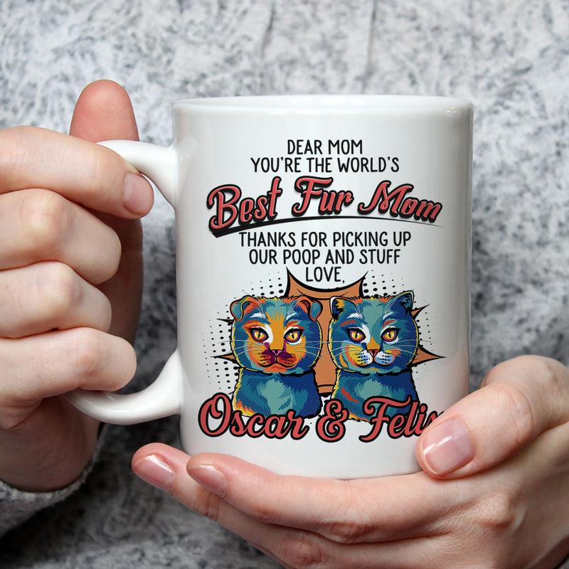 Pop Art Love Fur Dad - Personalized Custom Coffee Mug