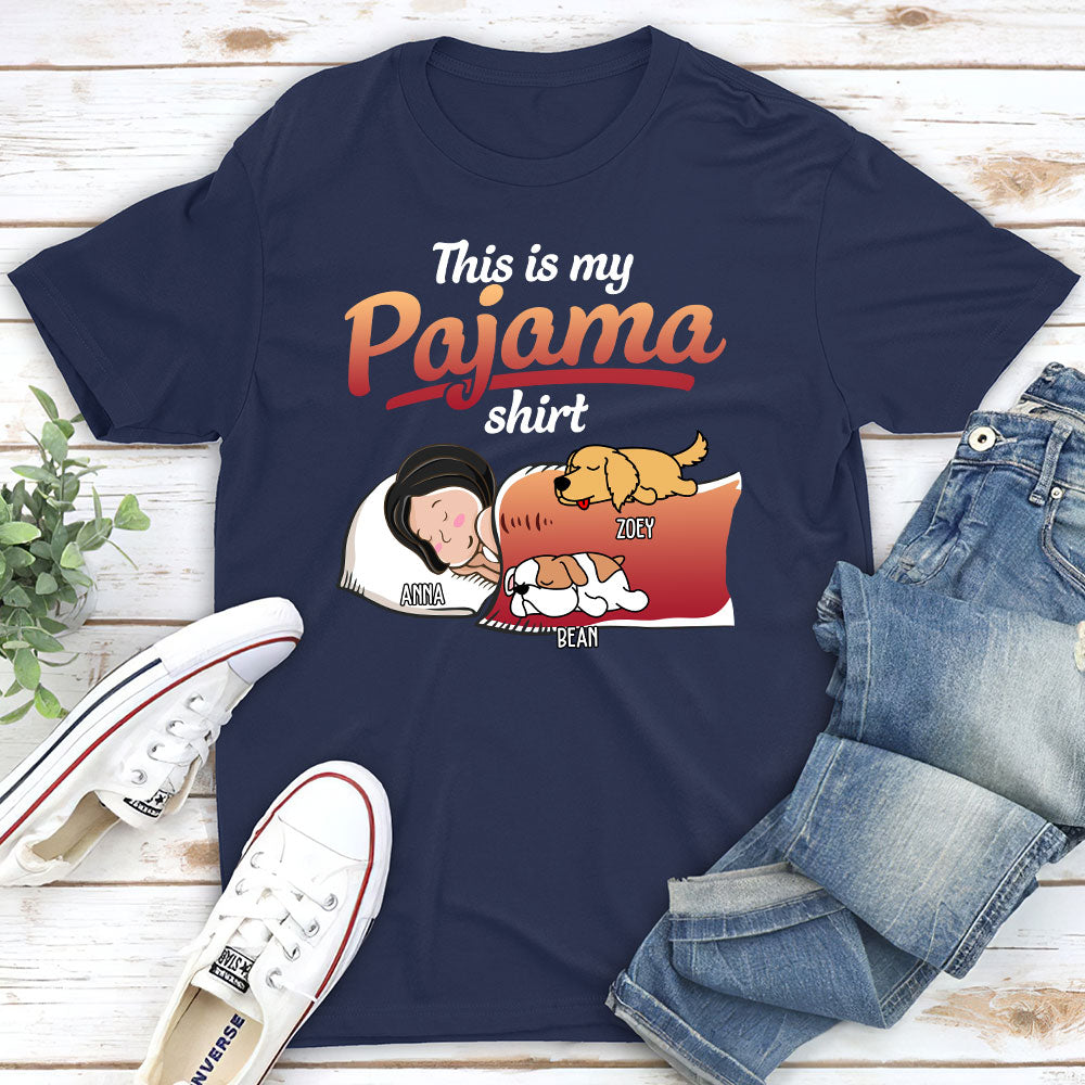 Holiday Pawjama With Dog - Personalized Custom Unisex T-shirt 
