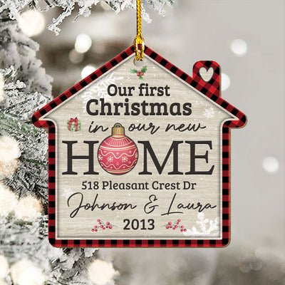 In Our New Home - Personalized Custom 1-layered Wood Ornament