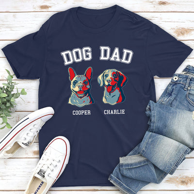 Basic Dog Dad - Personalized Custom Unisex T-shirt