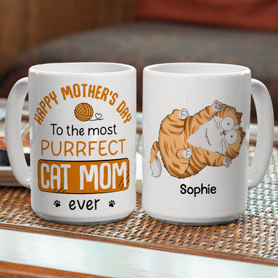 Purrfect Cat Mom - Personalized Custom Coffee Mug