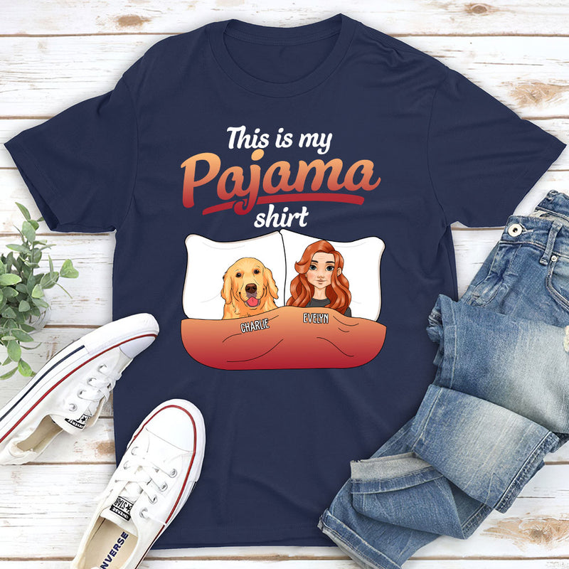 Pajama With Pet - Personalized Custom Unisex T-shirt