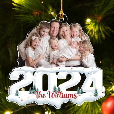 Custom Photo Joy Of Christmas 2024 - Personalized Custom Acrylic Ornament