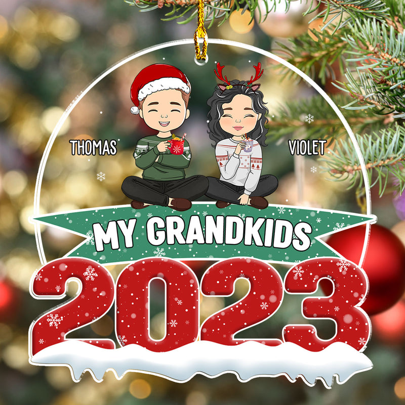 My Grandkids 2023 - Personalized Custom Acrylic Ornament