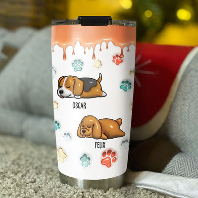 Perfect Dog Mom - Personalized Custom 3D Inflated Effect Tumbler