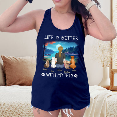 Better With Pets - Personalized Custom Women's Tank