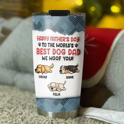 There Is No Better Dad Than Mine - Personalized Custom 3D Inflated Effect Tumbler