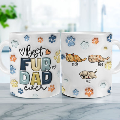 Best Fur Dad In The World - Personalized Custom 3D Inflated Effect Mug