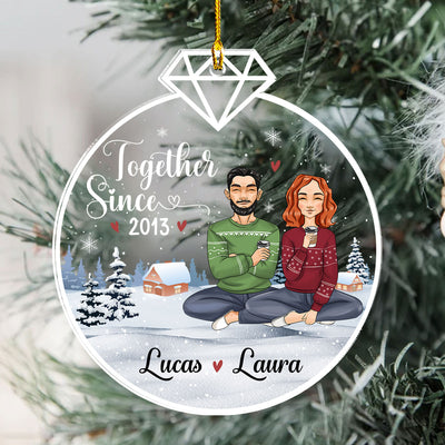 Our First Christmas Together - Personalized Custom Acrylic Ornament