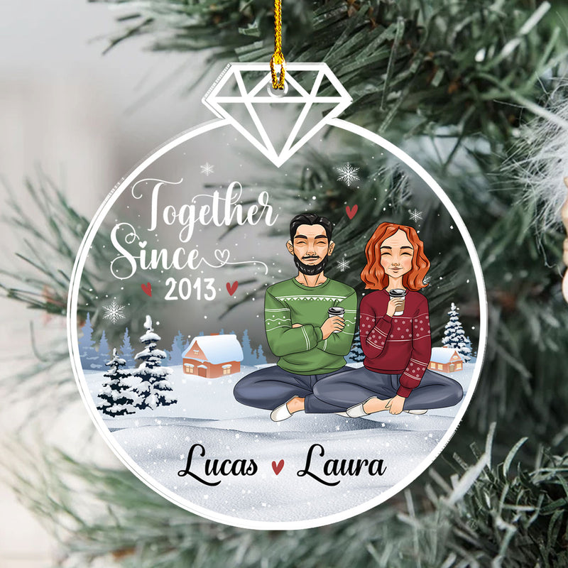 Our First Christmas Together - Personalized Custom Acrylic Ornament