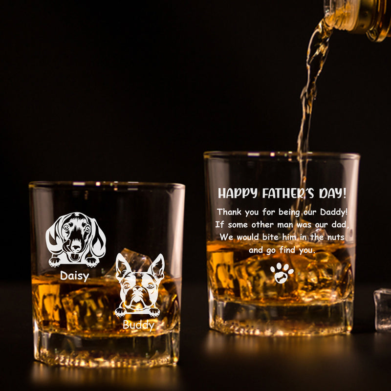 Thank You For Being My Daddy - Personalized Custom Engraved Whiskey Glass