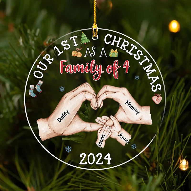 Our First Christmas - Personalized Custom Acrylic Ornament