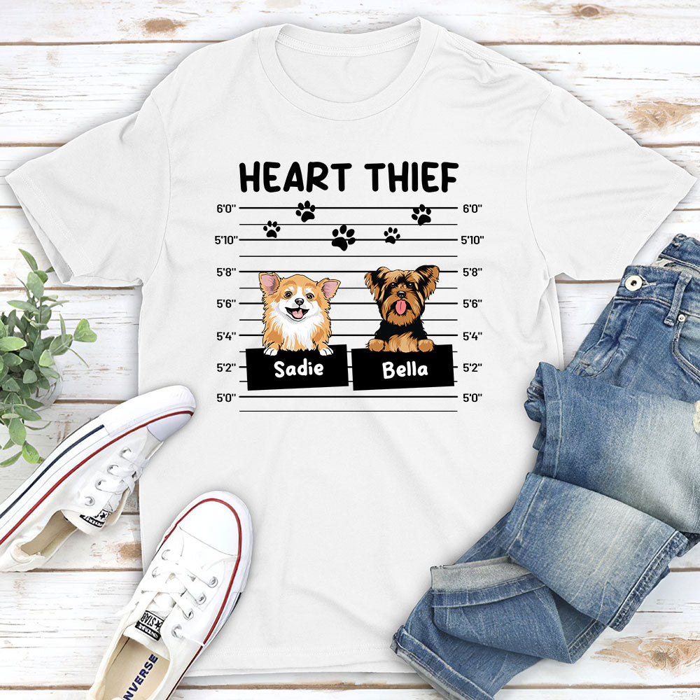 Heart Thief Personalized Dogs Owner Life Custom Unisex T-shirt