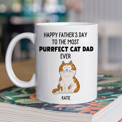 Purrfect Cat Dad - Personalized Custom Coffee Mug