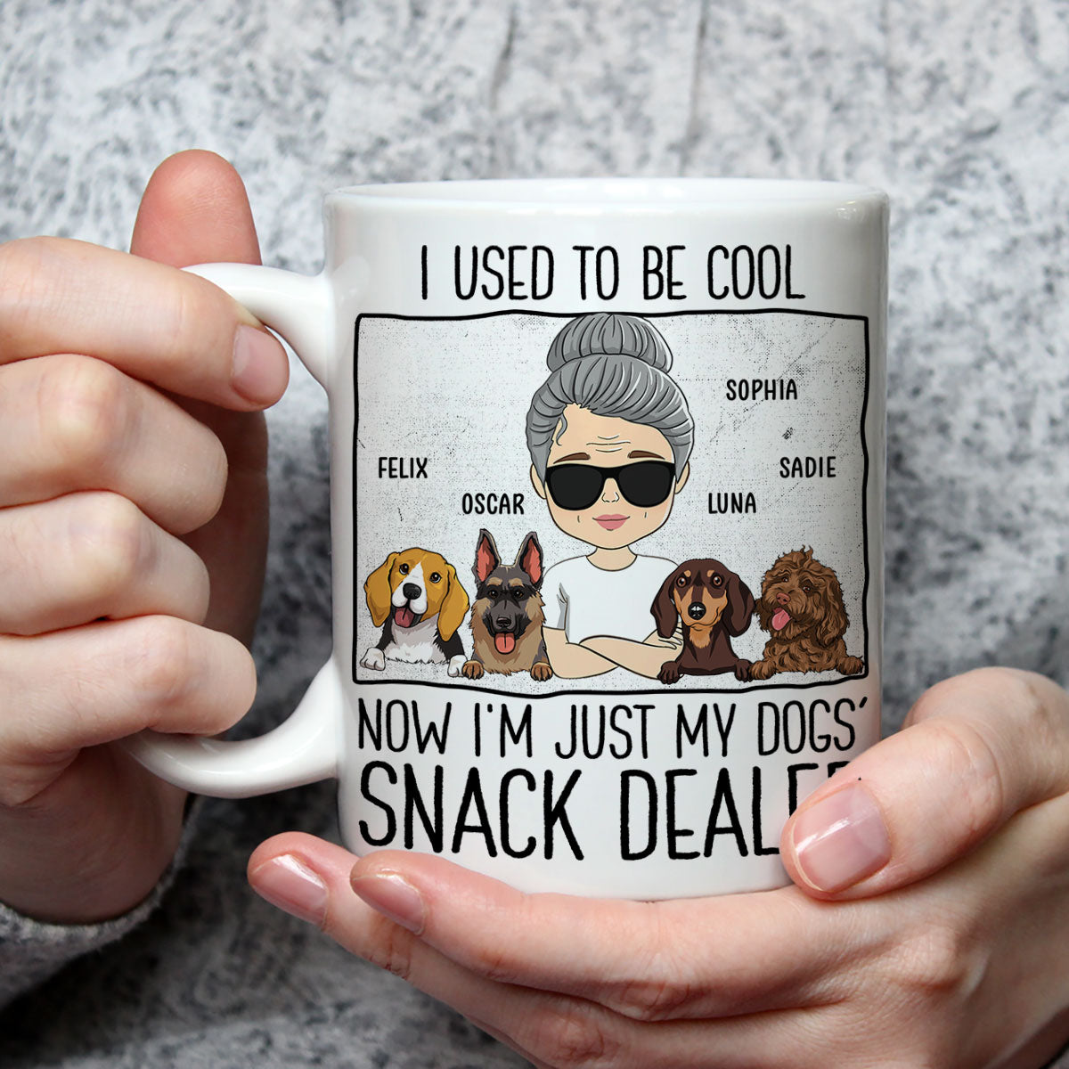 Just A Pet Snack Dealer Funny Dogs Cats Lover Personalized Custom Coffee Mug