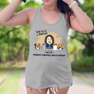 With Dog - Personalized Custom Women's Tank