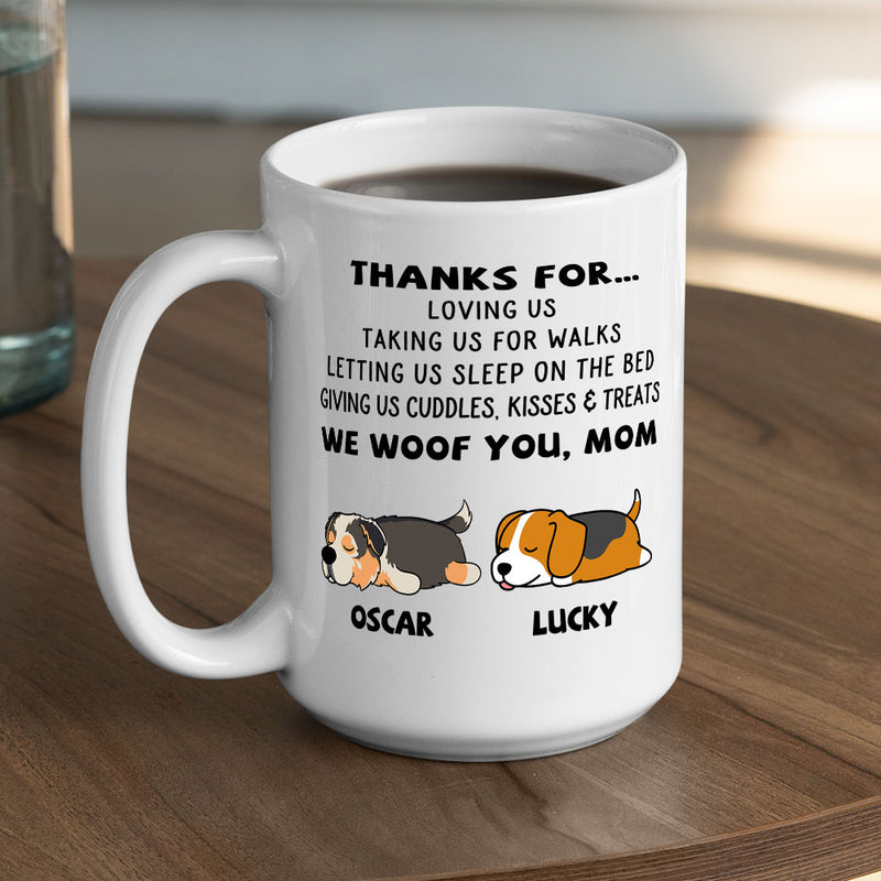 Thanks For Loving Me - Personalized Custom Coffee Mug