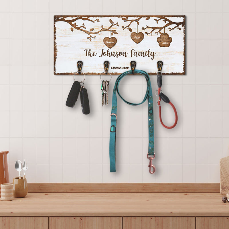 Family Tree - Personalized Custom Wooden Key Holder