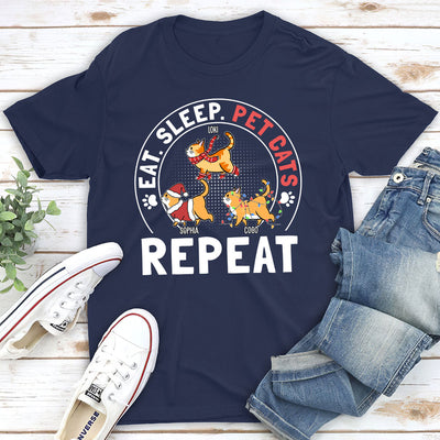 Pet Cat Repeat - Personalized Custom Premium T-shirt