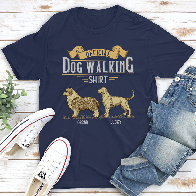 Vintage Dog Walking - Personalized Custom Premium T-shirt