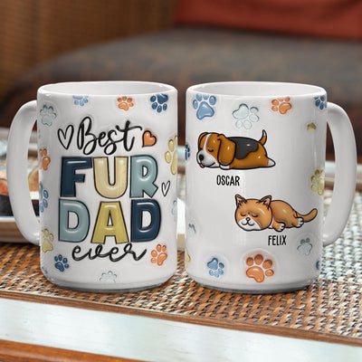 Best Fur Dad In The World - Personalized Custom 3D Inflated Effect Mug