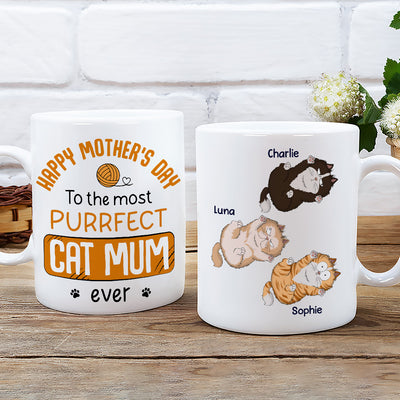 Purrfect Cat Mom - Personalized Custom Coffee Mug