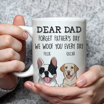 We Woof You Mom Dad - Personalized Custom Coffee Mug