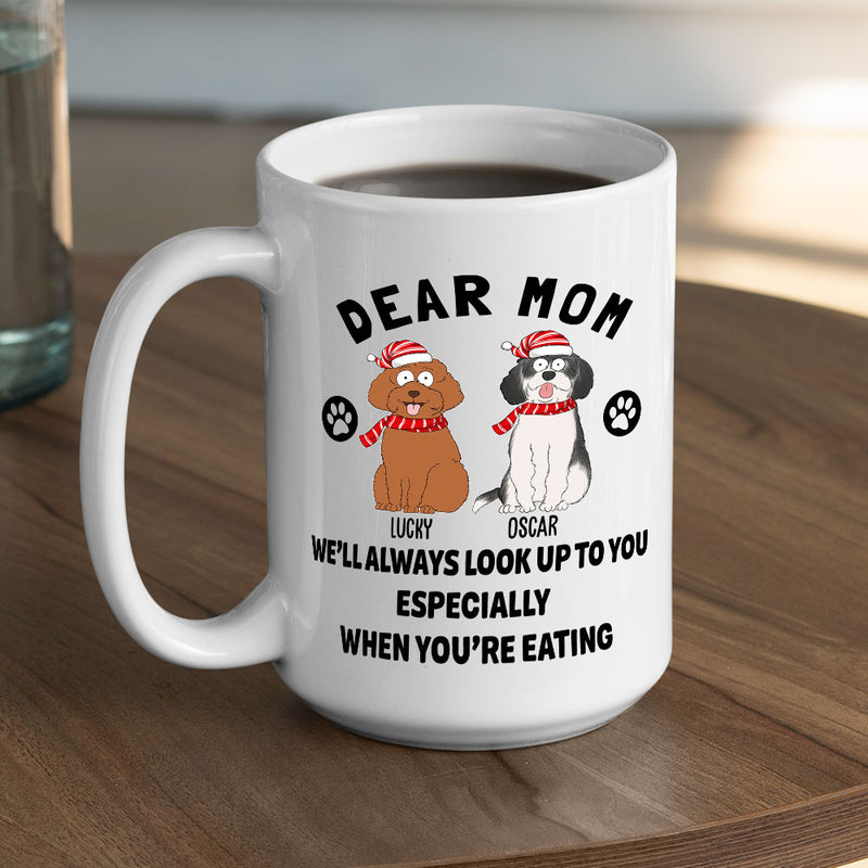 Dear Mom We Look Up - Personalized Custom Coffee Mug