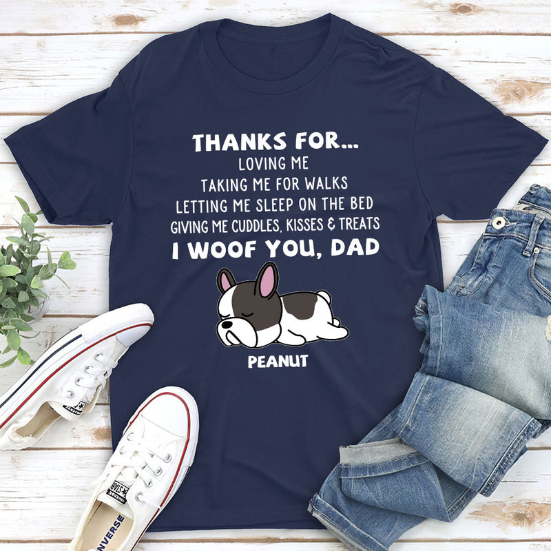 Thanks For Loving Me - Personalized Custom Unisex T-shirt