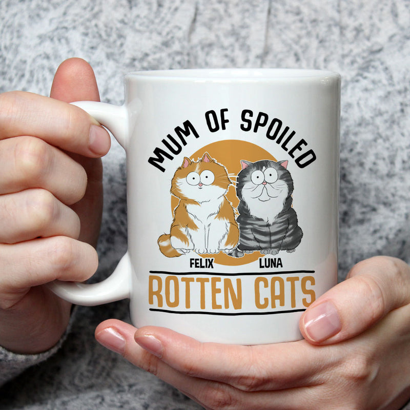 Mom Of Spoiled Cat - Personalized Custom Coffee Mug