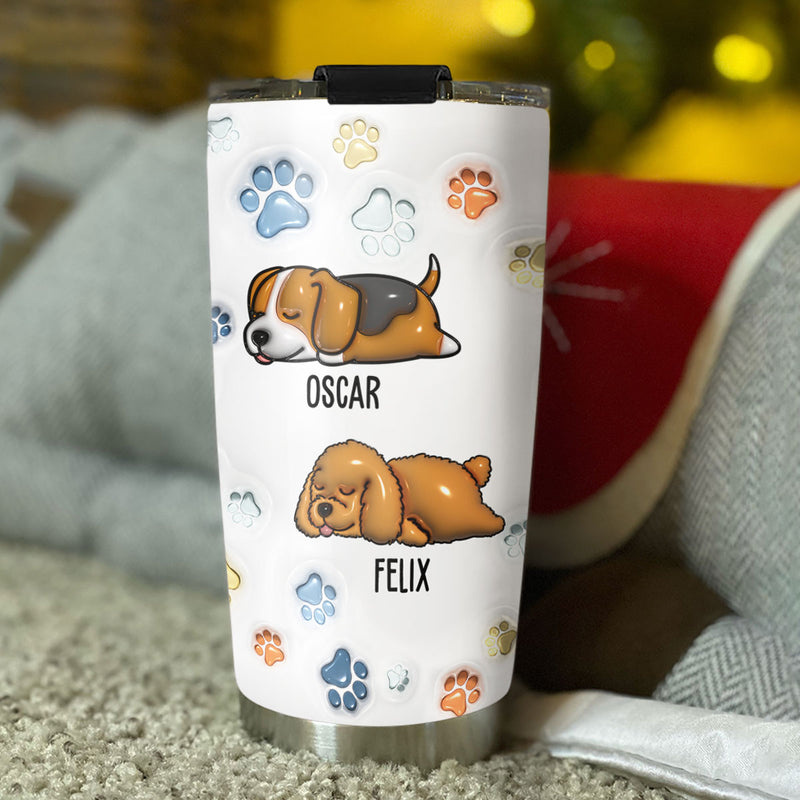 Best Dog Dad In The World - Personalized Custom 3D Inflated Effect Tumbler