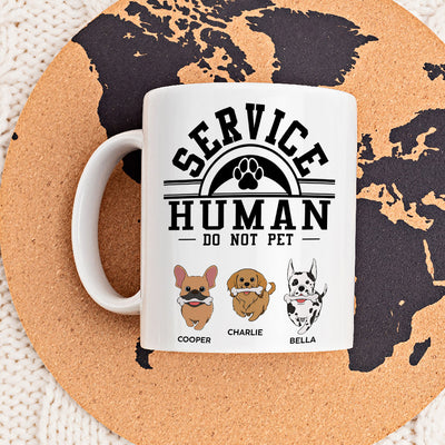 Service Human, Do Not Pet - Personalized Custom Coffee Mug