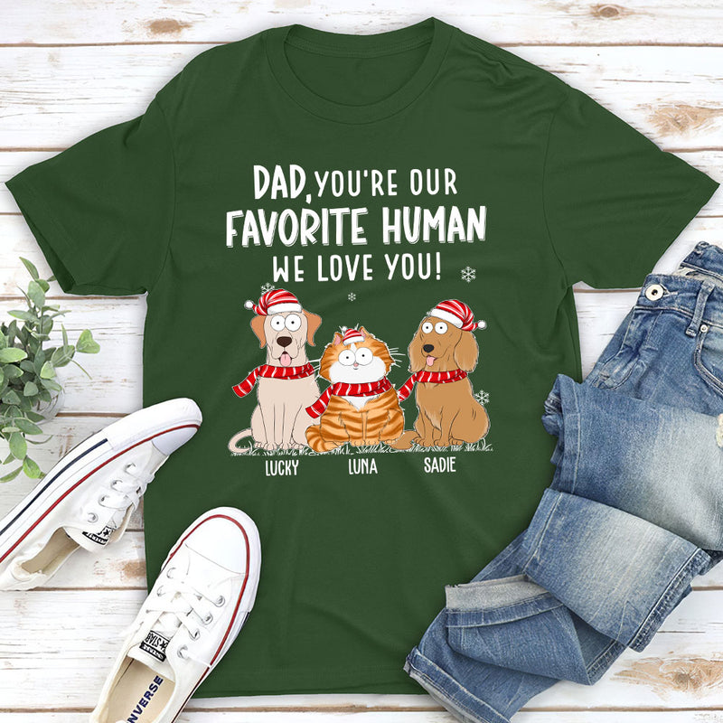 Christmas Favorite Human - Personalized Custom Unisex T-shirt