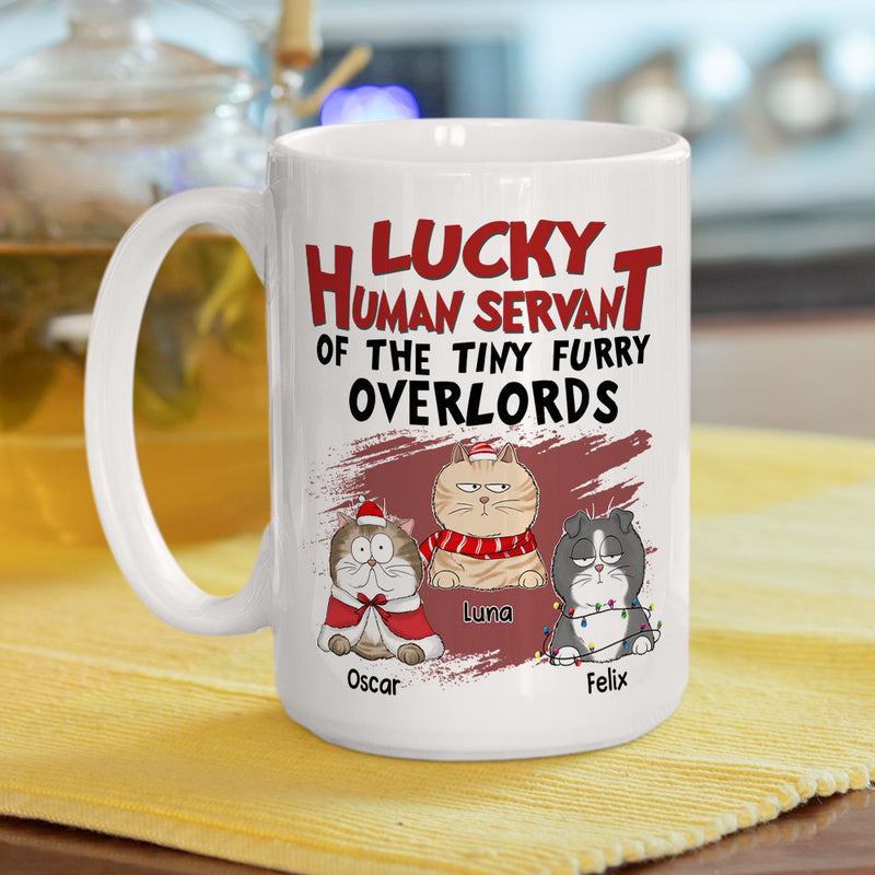 Lucky Human Servant - Personalized Custom Coffee Mug