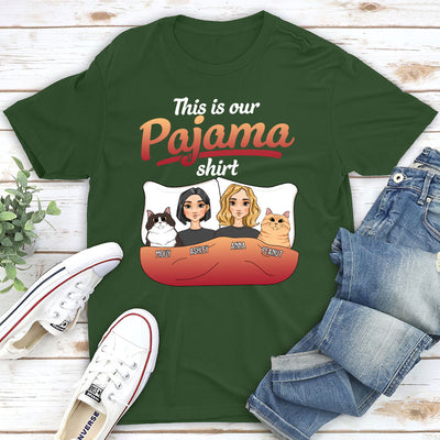 Couple Pajama With Pet - Personalized Custom Unisex T-shirt