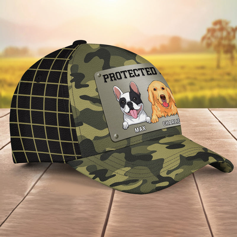 Protected By Doggo - Personalized Custom Cap