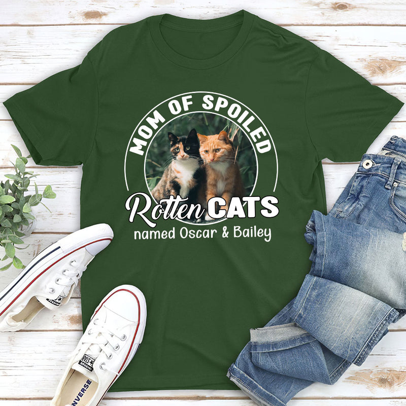 Spoiled Rotten Cats Photo - Personalized Custom Unisex T-shirt