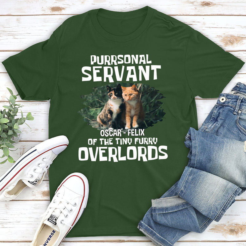 Cats Purrsonal Servant - Personalized Custom Unisex T-shirt