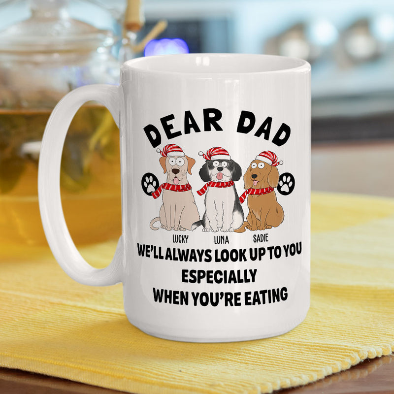 Dear Mom We Look Up - Personalized Custom Coffee Mug