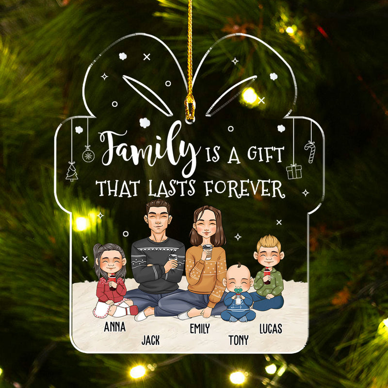 Family Is A Gift - Personalized Custom Acrylic Ornament