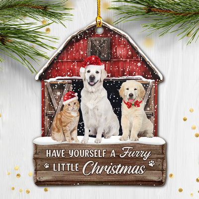 Pet House Christmas - Personalized Custom Wood Ornament