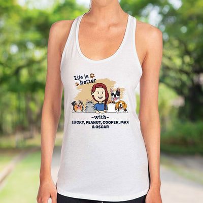 With Dog - Personalized Custom Women's Tank