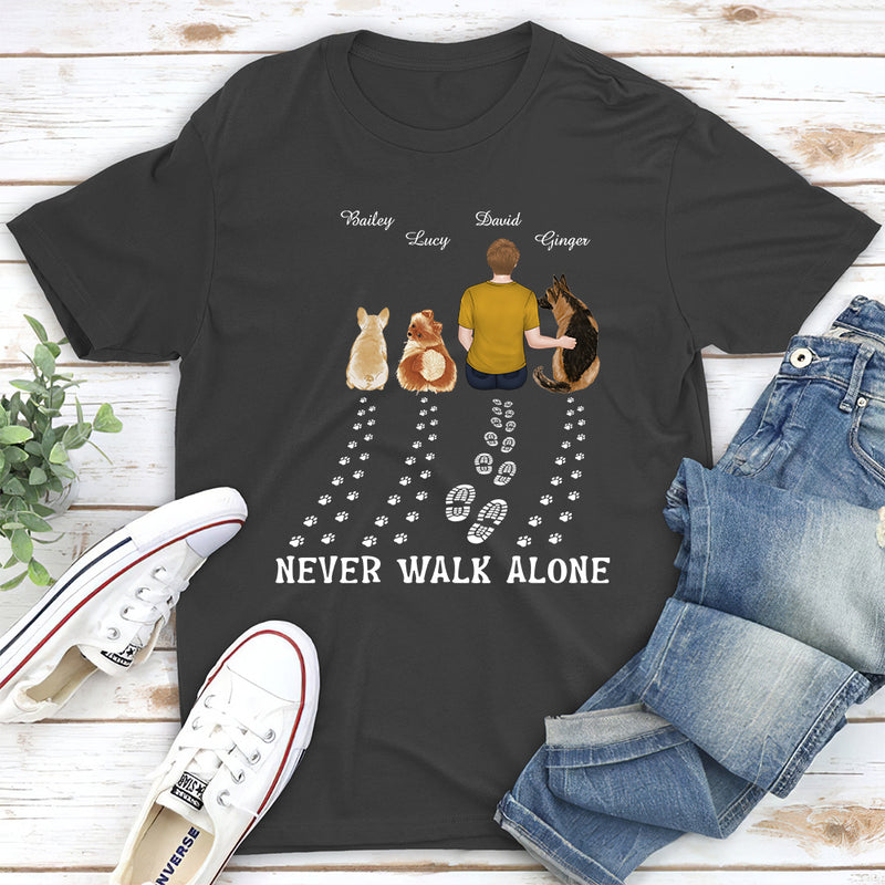 Never Walk Alone - Personalized Custom Unisex T-shirt