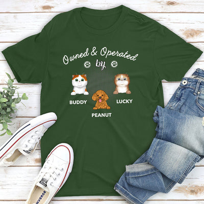 Operated By Pet - Personalized Custom Premium T-shirt