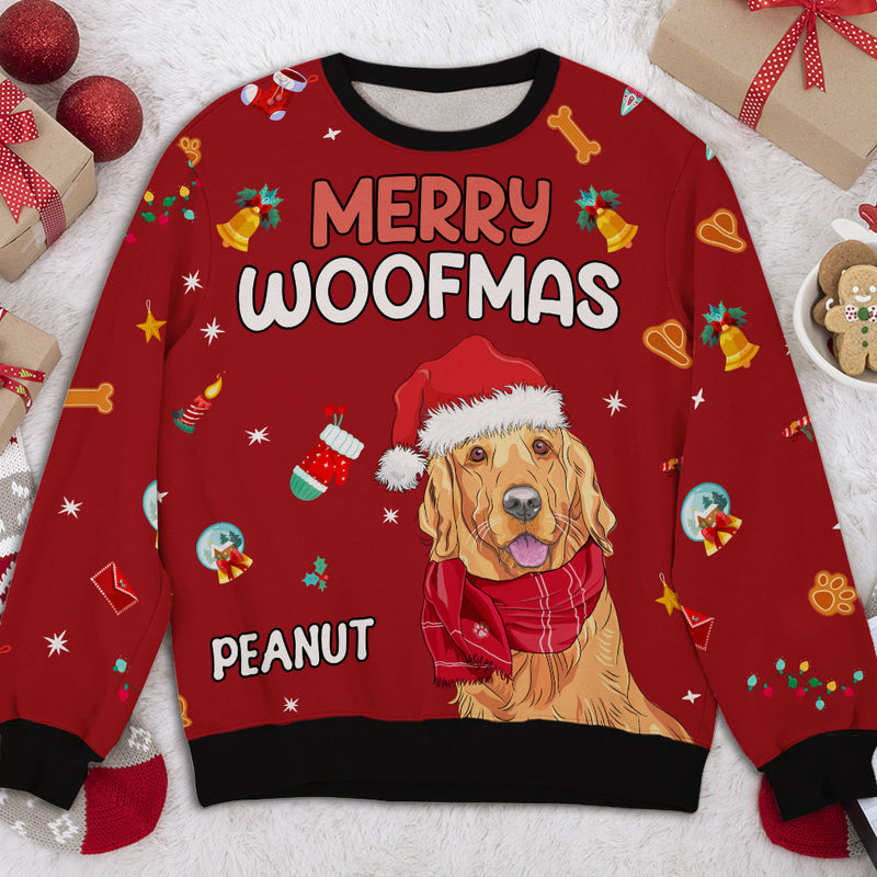 Woofmas Dog - Personalized Custom All-Over-Print Sweatshirt