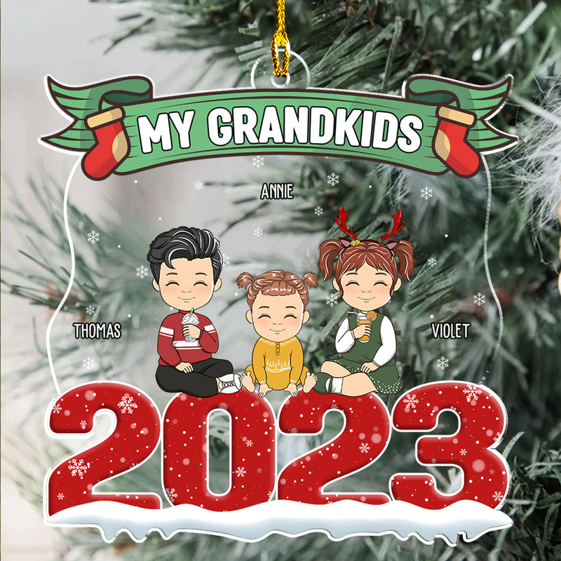 2023 Grandkids - Personalized Custom Acrylic Ornament